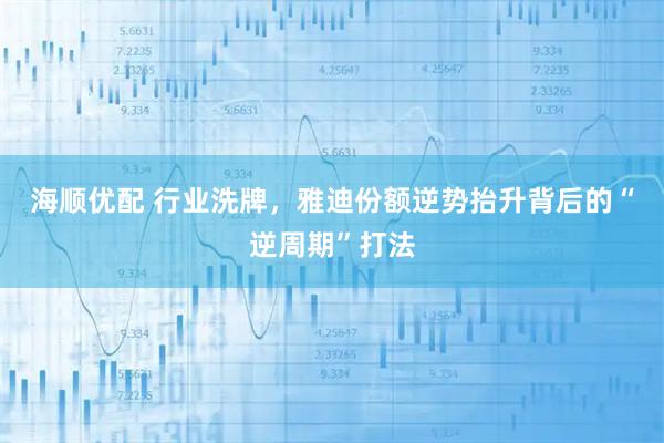 海顺优配 行业洗牌，雅迪份额逆势抬升背后的“逆周期”打法