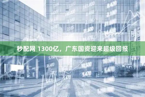 秒配网 1300亿，广东国资迎来超级回报